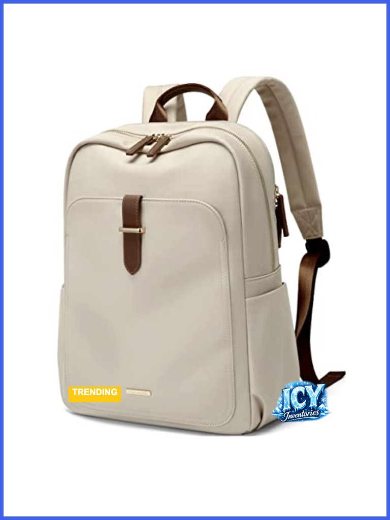 Water Resistant Nylon Laptop Backpack For Women Fits 16 Inch Notebook